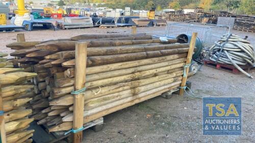 APPOROX 120 - 75X2.6 REDWOOD POSTS