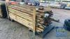 APPOROX 120 - 75X2.6 REDWOOD POSTS - 2