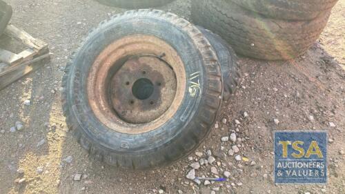 2 X TRACTOR TRAILER WHEELS