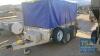 IFOR WILLIAMS GD84 TWIN AXLE RAMP, MESH SIDES, BLUE COVER - 3