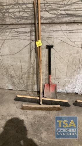 2 No. Wide Floor Brushes and 1 No.Plastic Shovel