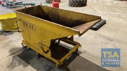 Peal Tipping Skip c/w Forklift Pockets - Approximately 1/2