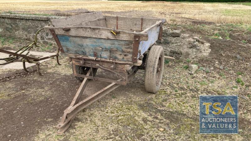 Single Axle Wooden Tipping Cart