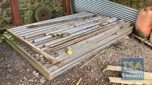 3 No.Pairs Galvanised Shed Doors c/w Runners - 2 - 3.45mx2.3m,