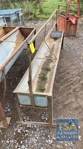 Metal Framed Calf Field Trough - 2.4m