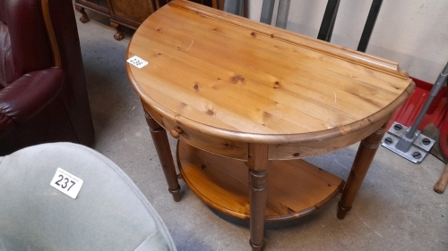 PINE HALF MOON TABLE