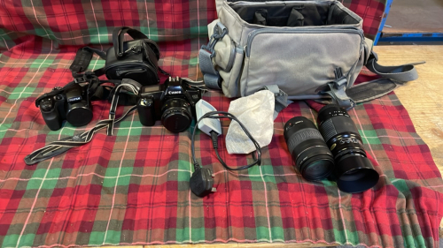 2 CAMERAS LENS ETC