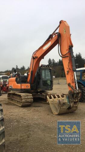 Doosan DX140LC-5, Year 2014, 7028 Hours, 2 Buckets, Plus VAT