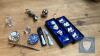 BOX SMALL ITEMS- PAPERWEIGHT GOLF CRYSTAL AYNSLEY ETC
