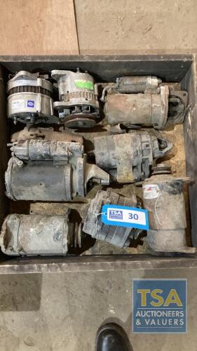 Box Containing Starter Motors and Alternators - As Viewed