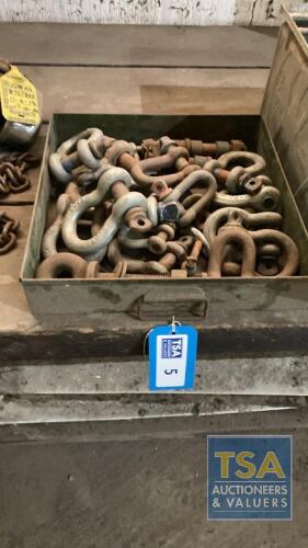 Box Containing Shackles and Ring Bolts - As Viewed